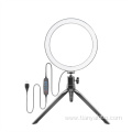 6" Led Plastic Black Mini Ring Light